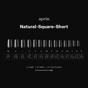 Apres Gel-X Tips Natural Square Short 50PK NSS00 40794