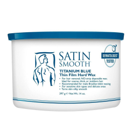 Satin Smooth Titanium Blue Thin Film Hard Wax 14 oz 814146