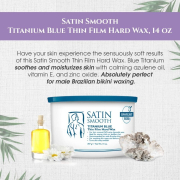 Satin Smooth Titanium Blue Thin Film Hard Wax 14 oz 814146
