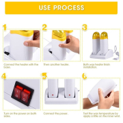 Silk-B Depilatory Double Wax Heater W/Base, CSA Approve DHD: