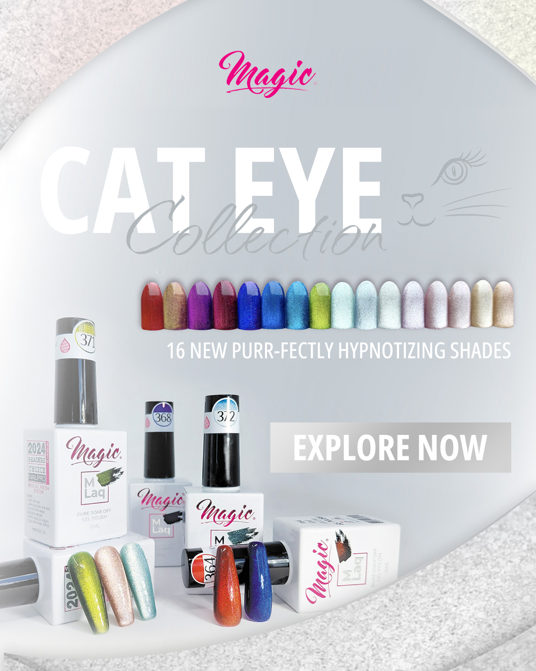 Cat Eye Collection Magic Gel MLaq Fall Gel Polish