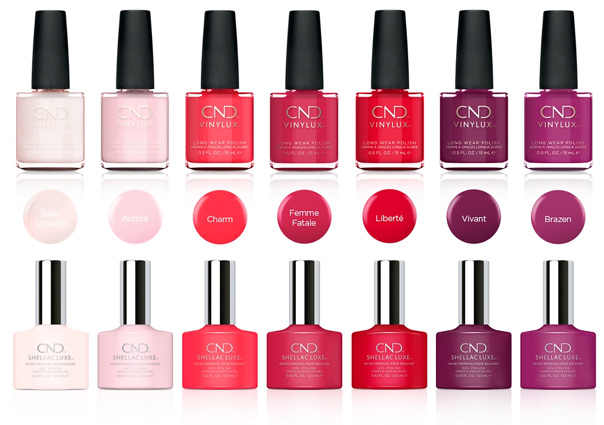 CND VINYLUX long wear polish is now formulated to complement SHELLAC LUXE gel polish shades