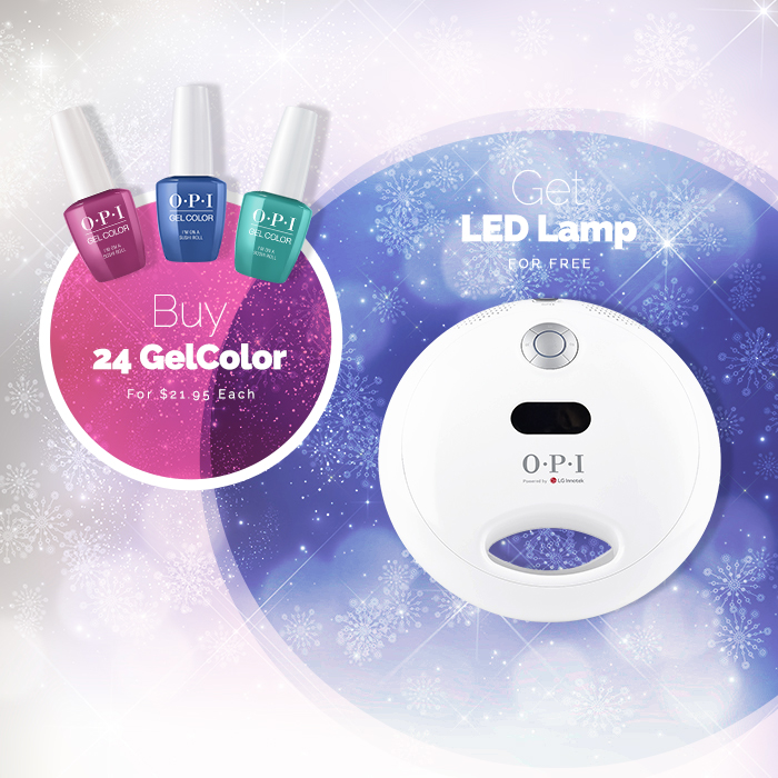 OPI GelColor Gel Nail Polish Lamp Giveaway Offer Promotion GelColor Top & Base Coat