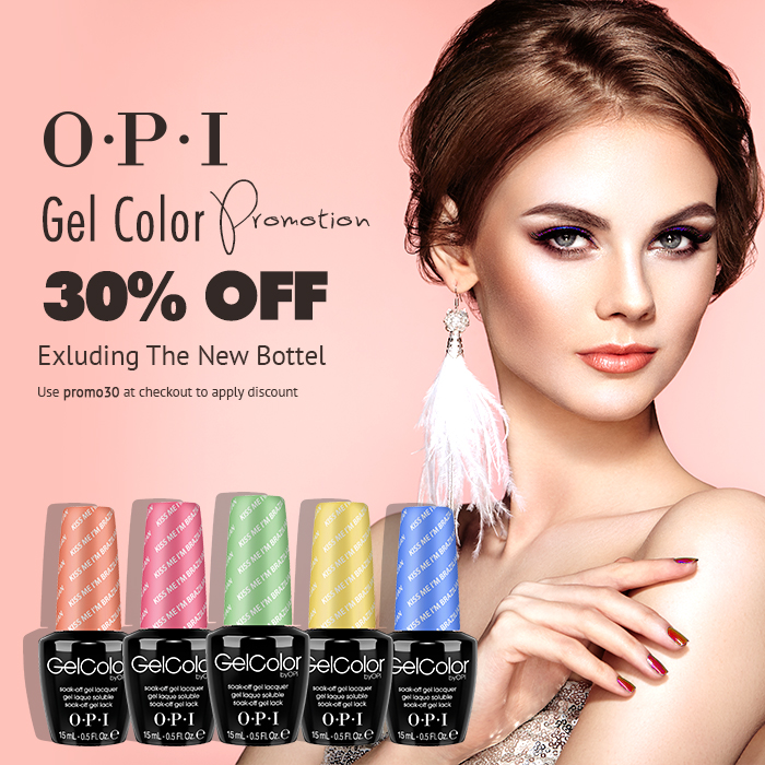 OPI Gel Color 30% Discount Offer Promotion February 2022