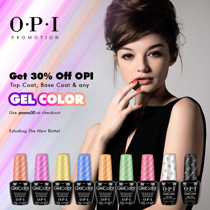 OPI 30% Discount Offer Promotion GelColor Top & Base Coat