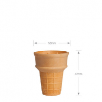 Crunchy Cup Flat Cone - 224 per case