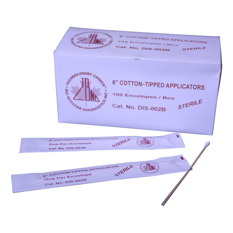 APPLICATOR, STERILE, WOODEN, COTTON TIP, 6" , PURITAN