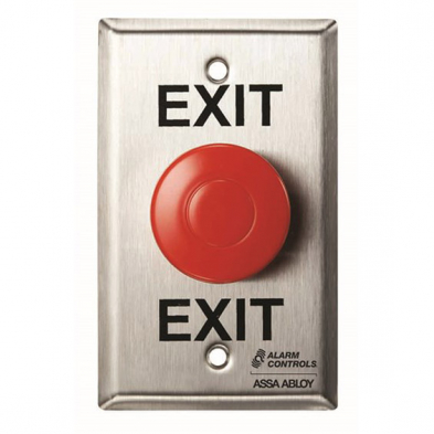 Alarm Controls EB-1 Large 1-1/2" Red Mushroom Button