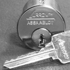Arrow Lock RC62-26D Rim Cylinder, A Keyway, Satin Chrome
