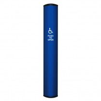 Camden CM-7536 Column Blue Wheelchair and Push to Open