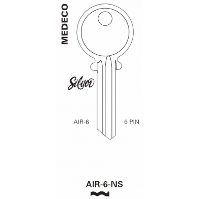 JET Hardware AIR-6-NS 6 Pin Key Blank