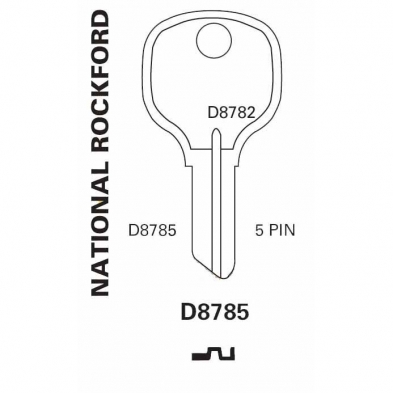 JET Hardware D8785 5 Pin Key Blank