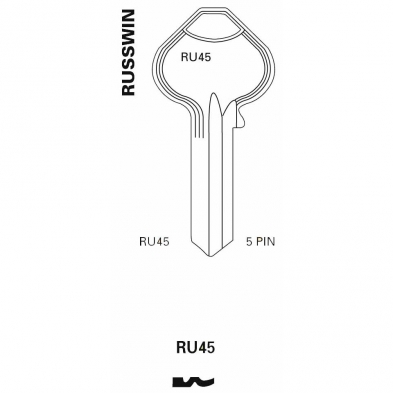 JET Hardware RU45 5 Pin Key Blank