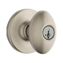 Kwikset 400A0 15 SMT Aliso Knob Satin Nickel Keyed Entry SMT