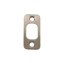 Kwikset 85063 US15 Deadbolt Strike Satin Nickel Round Corner