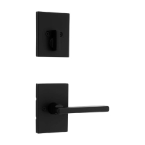 Kwikset 971HFLRCT514 San Clmte Rect Trim Single Cyl Blk