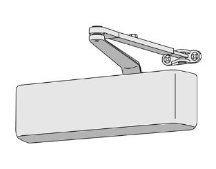 LCN 4040XPT-DE-RH-AL Track Arm Door Closer