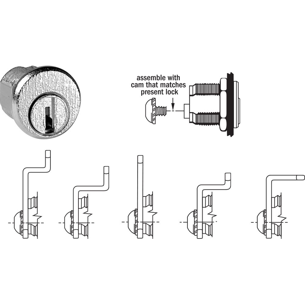 Compx National C9300 Commercial Mailbox Lock - Gold Brass For Non-USPS Sites