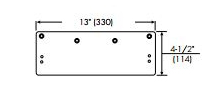 Norton 8158-689 Drop Plate, Exposed Back/Narrow Top Rail