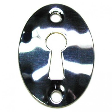 Progressive 75/3 Solid Brass Oval Plate with Bit Key Hole