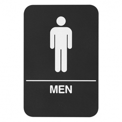Rockwood BFM684 Plastic "MEN" Restroom Sign