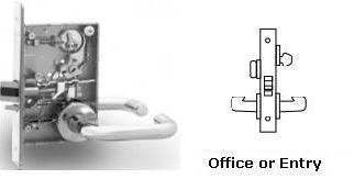 Sargent 8205-LNJ-26D Office or Entry Mortise Lock