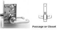 Sargent 8215-LNW-10B Passage or Closet Mortise Lock