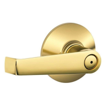 Schlage F40-ELA-605 Privacy Lock, Elan Lever, Bright Brass