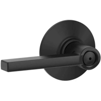 Schlage F40-LAT-622 Privacy Lock, Latitude Lever, Black