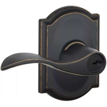 Schlage F51 ACC 716 CAM Accent Lever Entry Camelot Rosette