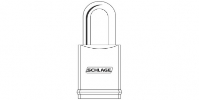Schlage KS23D2200 Padlock, Less Cylinder
