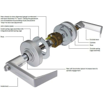 Schlage ND50PD RHO-605 RHODES (CYLINDER) ND-Series Entry/Off