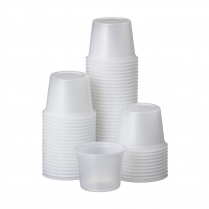 P100N Plastic Mouthwash Cup - 1oz (translucent) 2500/Case