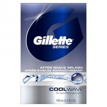 Gillette After Shave Splash "Cool Wave" 100ml x 12/case