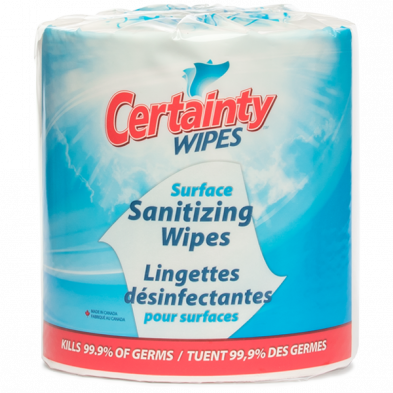 one roll of sanitizing wipes
