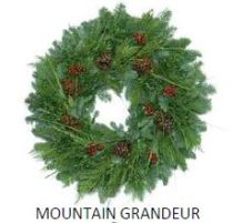 14"/26" WREATH, MOUNTAIN GRANDEUR, 4/CASE