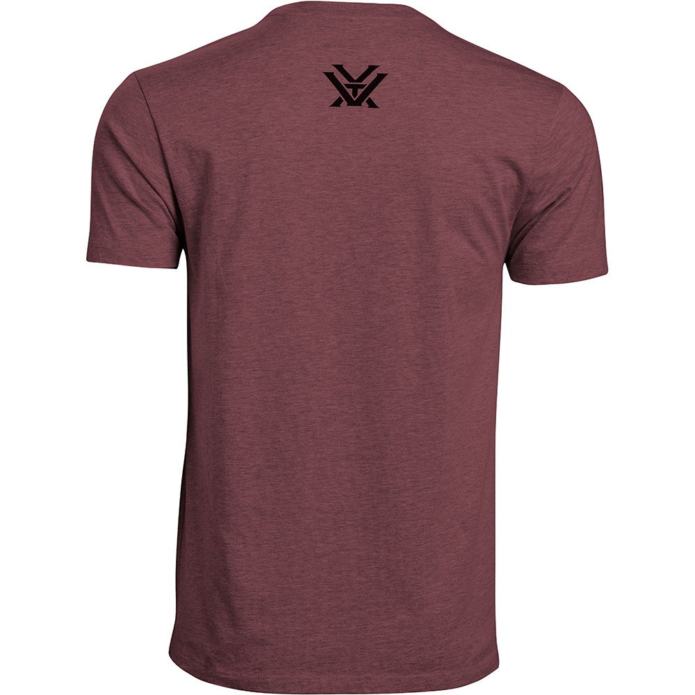 Vortex Men's T-Shirt: Burgandy Heather Core Logo