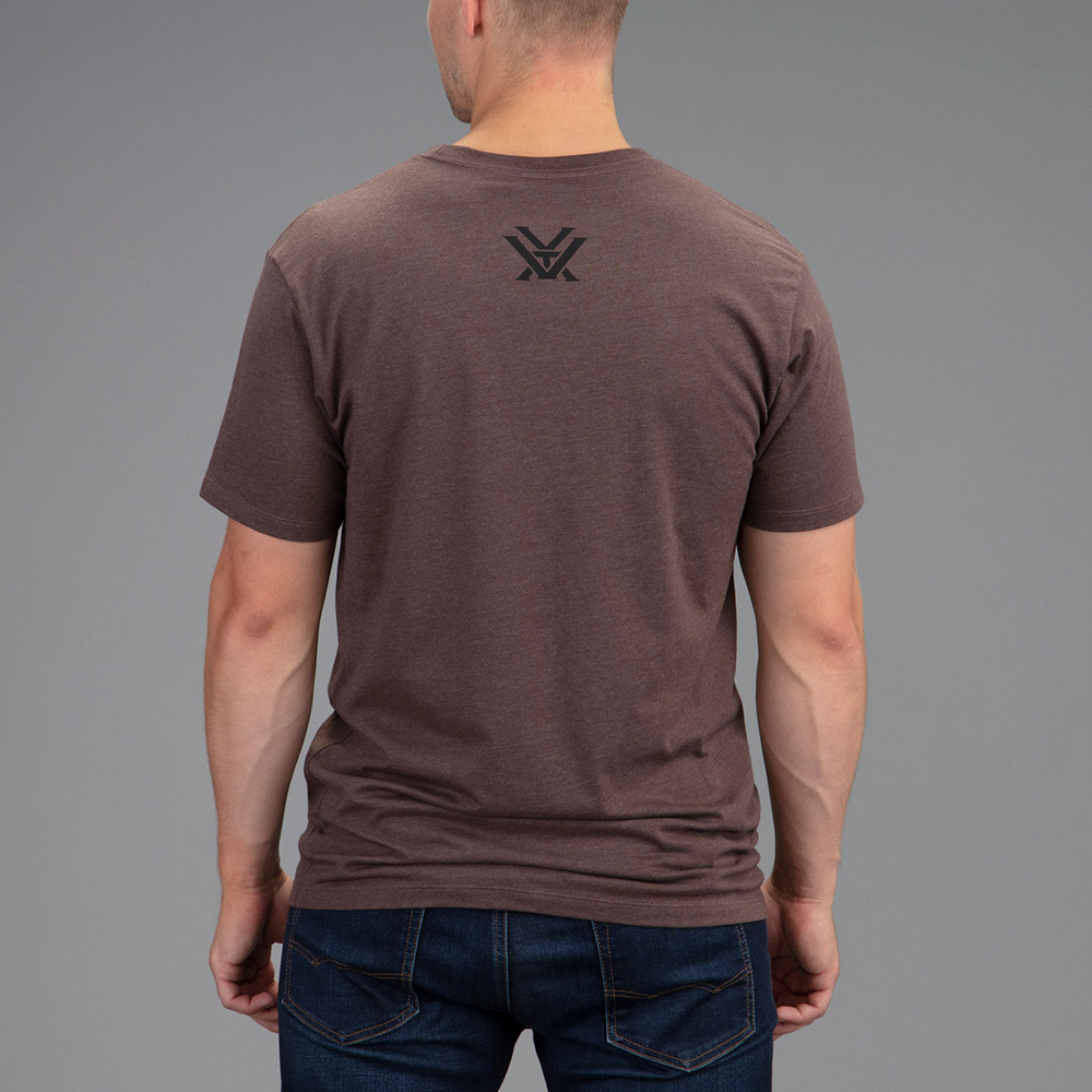 Vortex Men's T-Shirt:  Brown Heather Core Logo