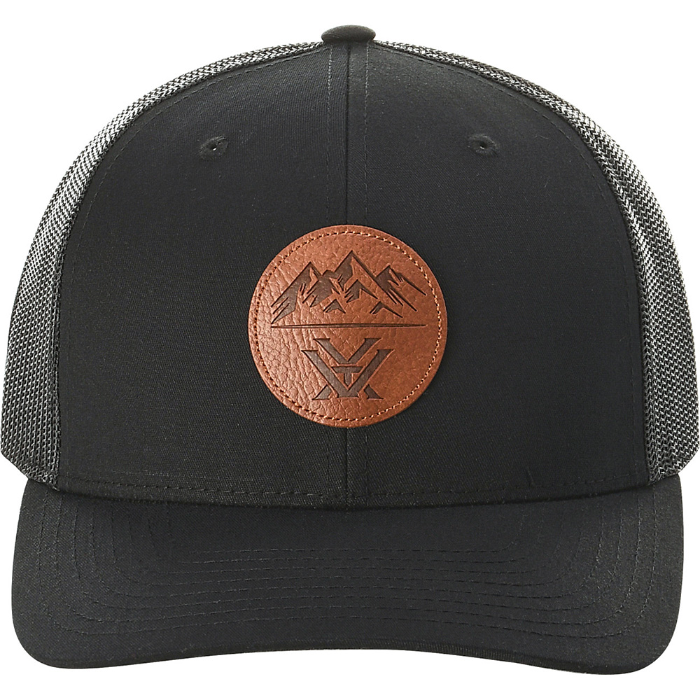 Vortex Cap: Black Three Peaks Leather Patch
