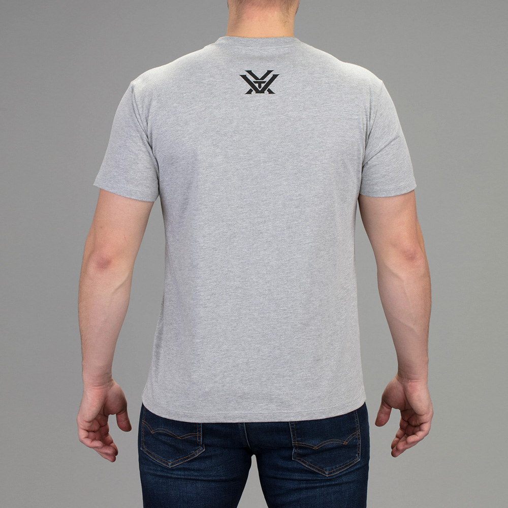 Vortex Men's T-Shirt: Grey Heather 3 Peaks