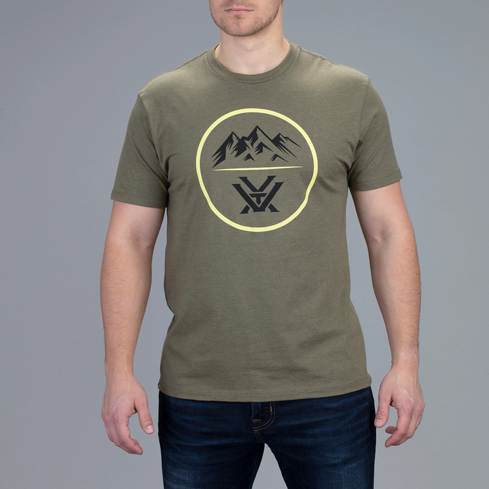 Vortex Men's T-Shirt: Military Heather 3 Peaks
