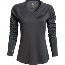 Vortex Women's Long Sleeve Rucker: Charcoal