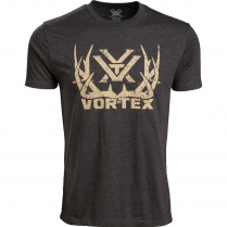 Vortex Men's T-Shirt: Charcoal Heather Full Tine