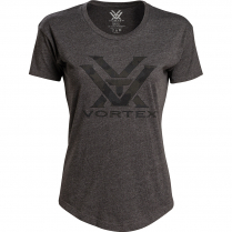 Vortex Women's T-Shirt: Charcoal Camo Logo