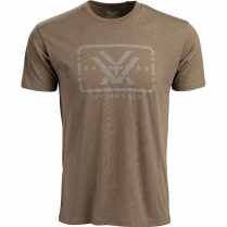 Vortex T-Shirt: Coyote Heather Trigger Press