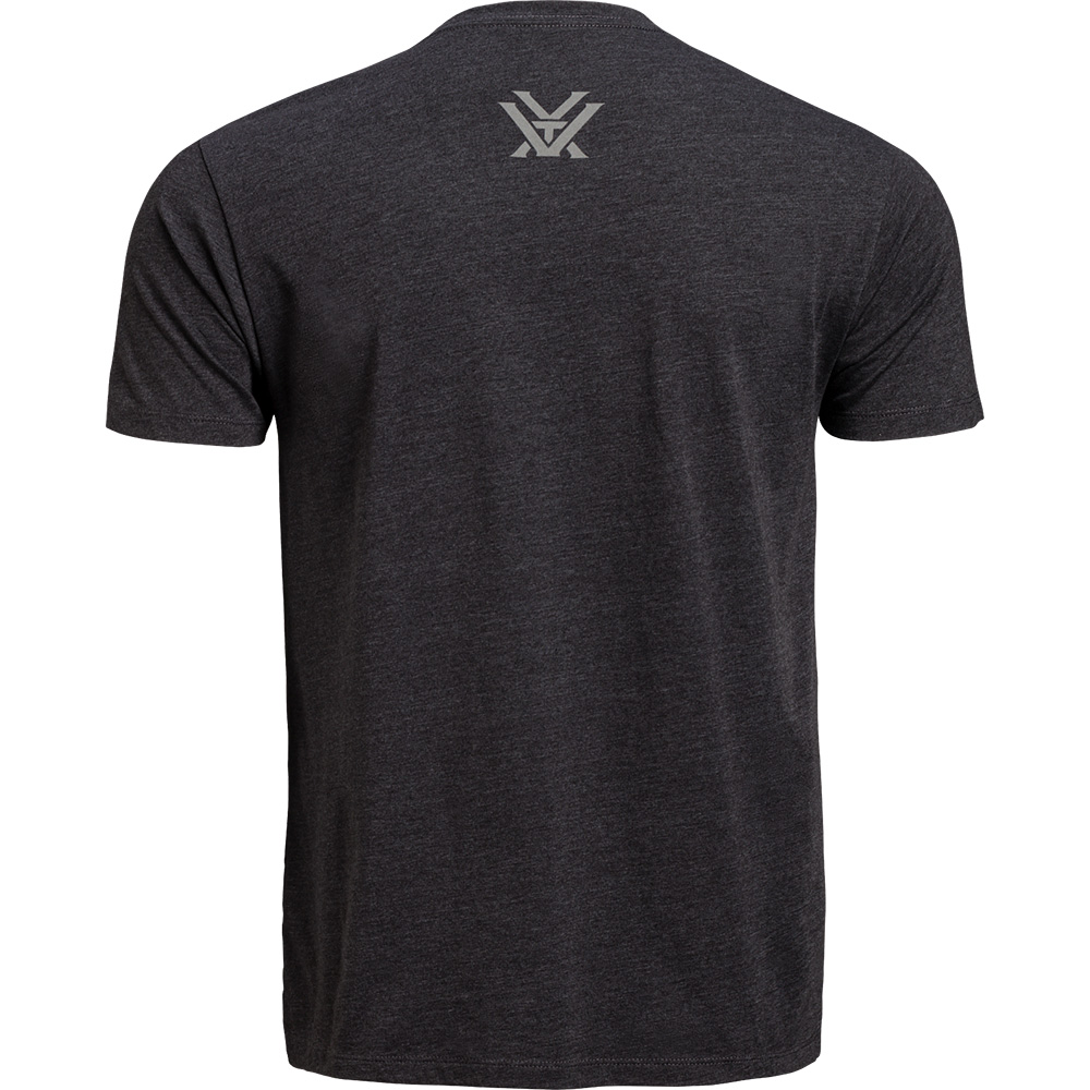 Vortex T-Shirt: Charcoal Heather Trigger Press