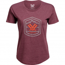 Vortex Women's T-Shirt: Burgundy Total Ascent