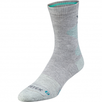 Vortex Women's Crew Socks: Grey/Aqua Pursuit Trail