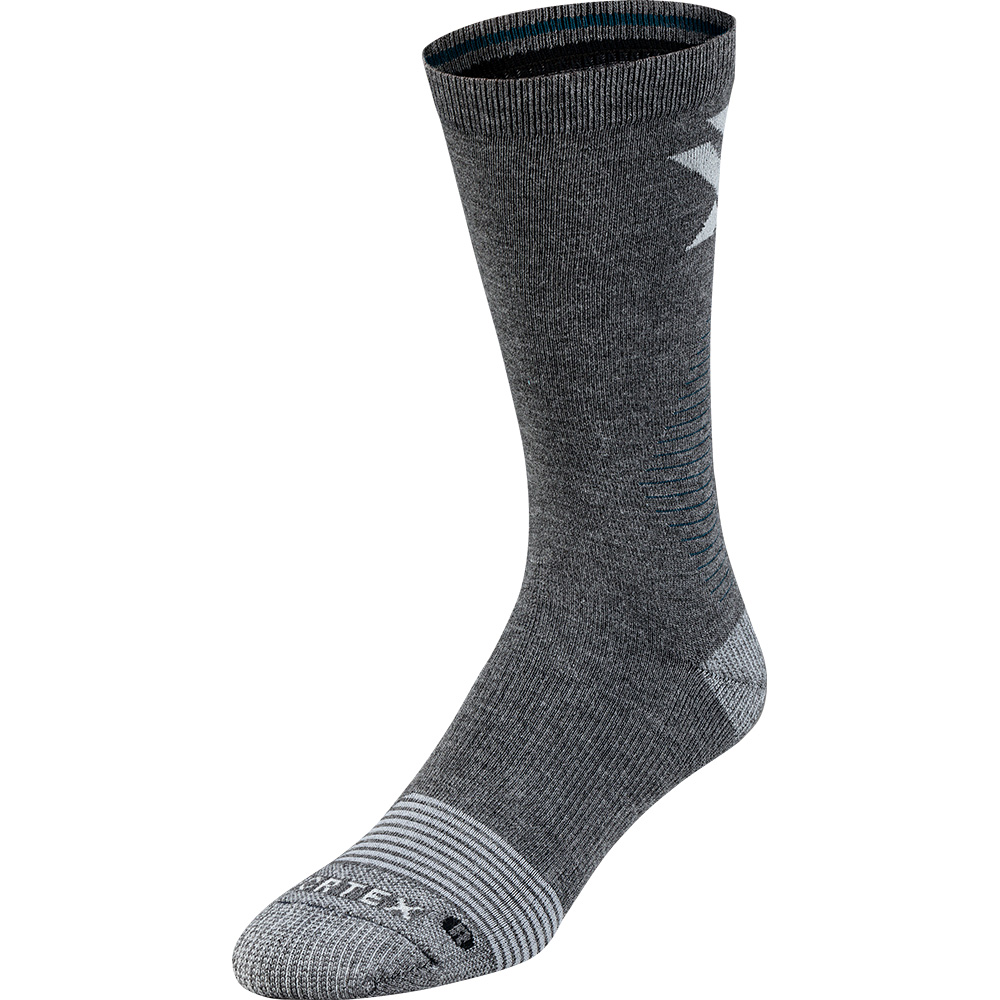 Vortex Men's Crew Socks: Charcoal/Dark Teal Pursuit Trail