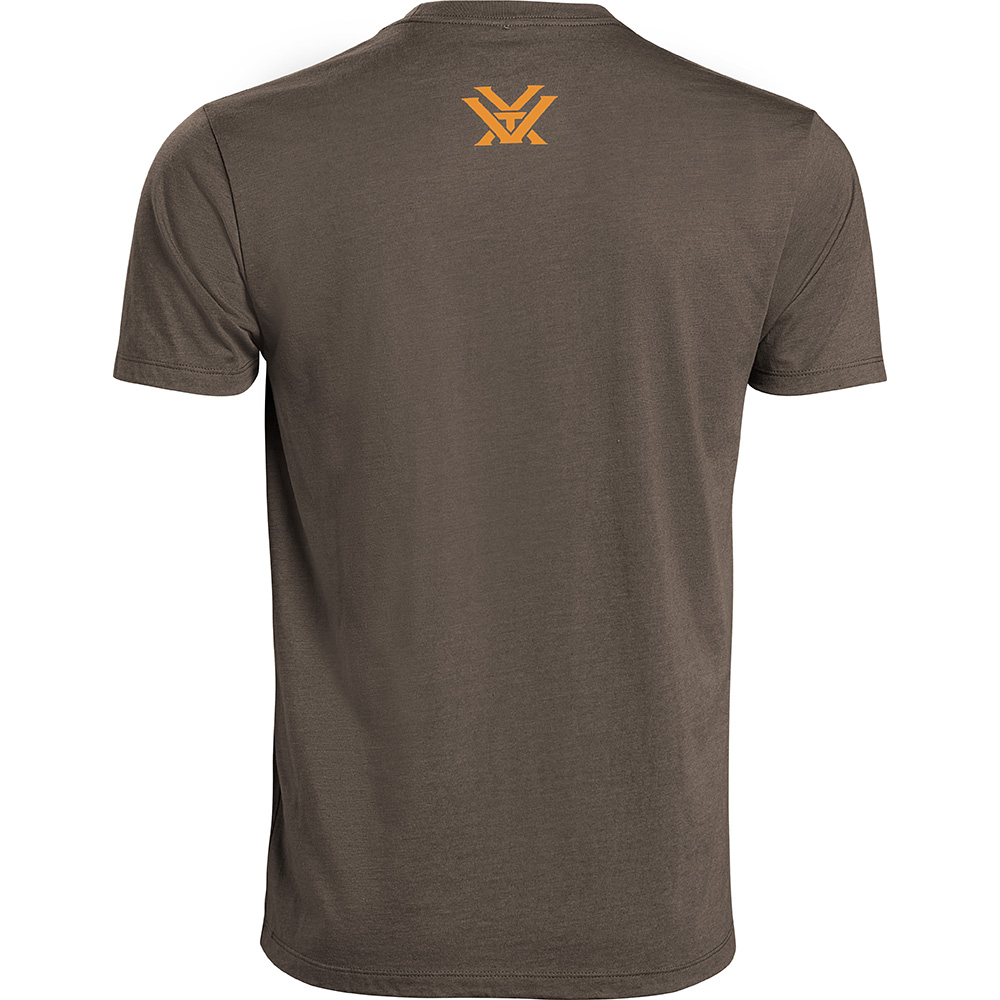 Vortex Men's T-Shirt: Brown Heather Shield